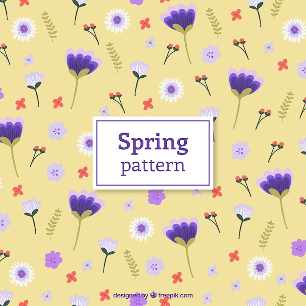 Purple flowers pattern