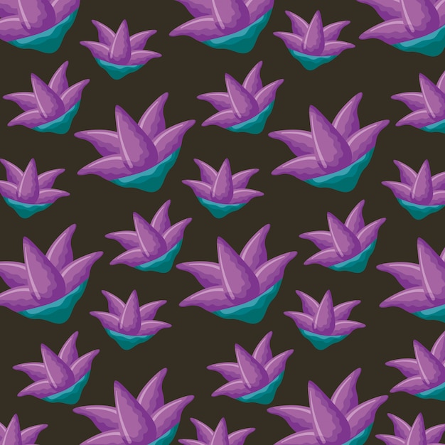 Free vector purple flowers pattern