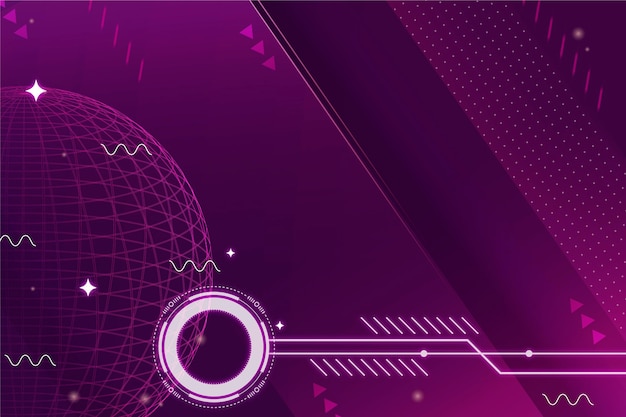 Free vector purple gradient technology background