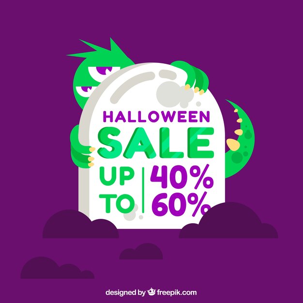 Purple halloween sale background