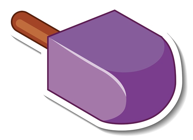 Фиолетовая палочка для мороженого мультяшная наклейка