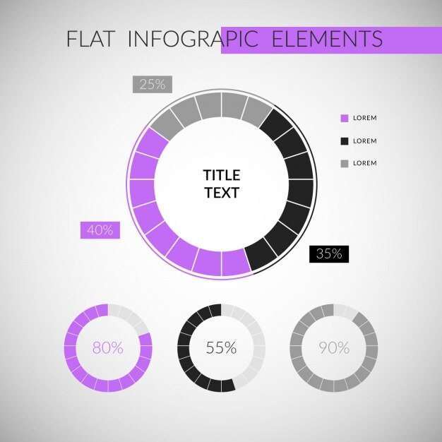 Free Vector purple inforgraphic elements