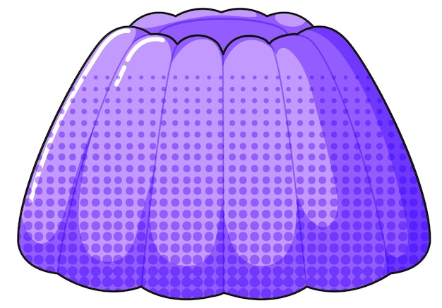 Фиолетовое желе на белом фоне
