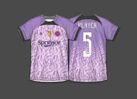 Free vector a purple jersey that says'sponsor'on it