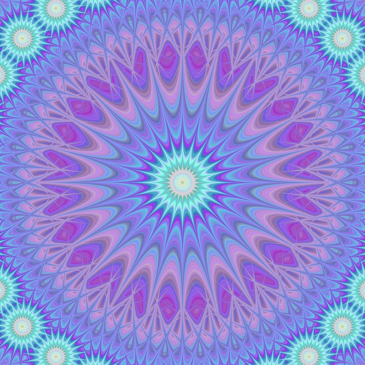 Free Vector purple mandala background