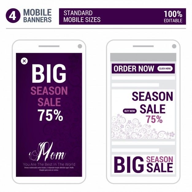 Purple mothers day sales banner