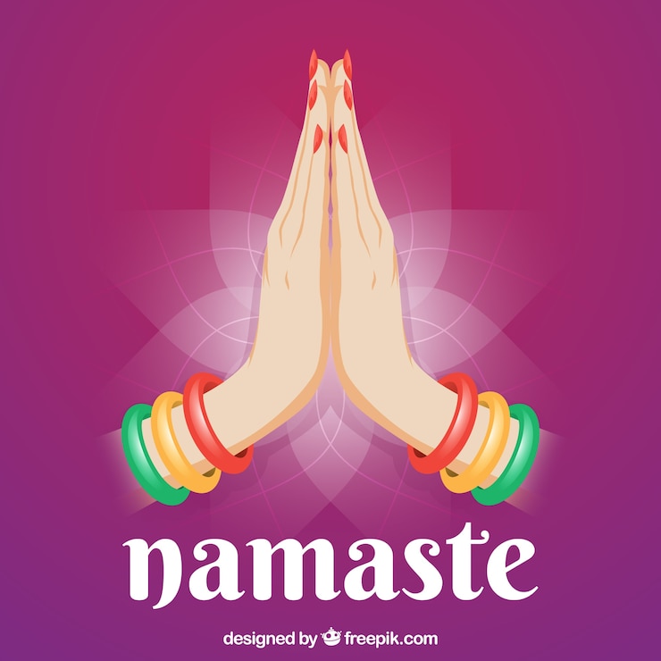 मुफ़्त वेक्टर purple namaste background
