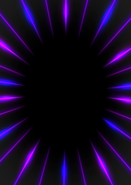 Purple neon frame on a dark background vector