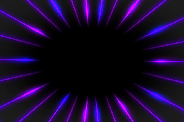 Purple neon frame on a dark background