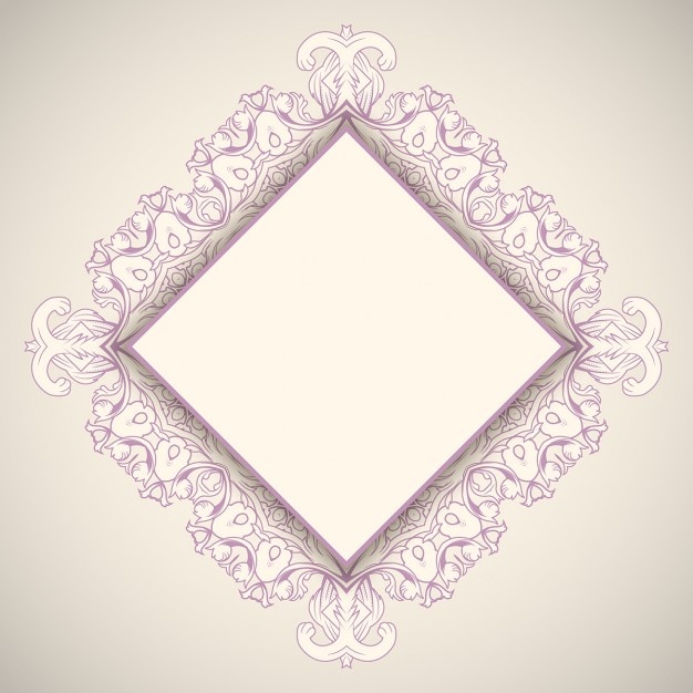 Бесплатное векторное изображение Декоративная рамка в розовый и бежевый