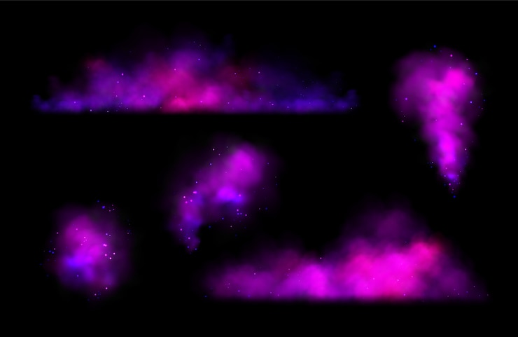 Free Vector purple and pink smoke in the dark