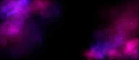 Free vector purple and pink smoke in the dark