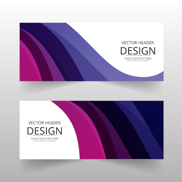 Free vector purple and pinnk banner