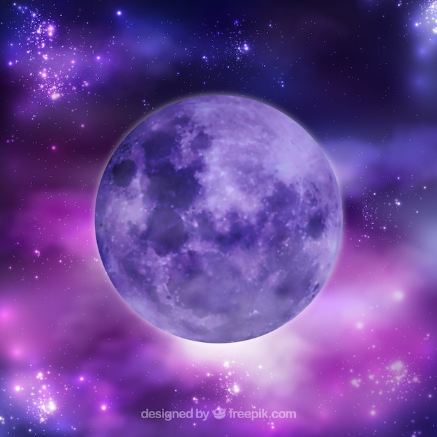 紫の惑星の背景