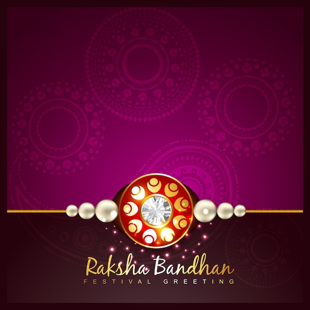 Purple raksha bandhan design