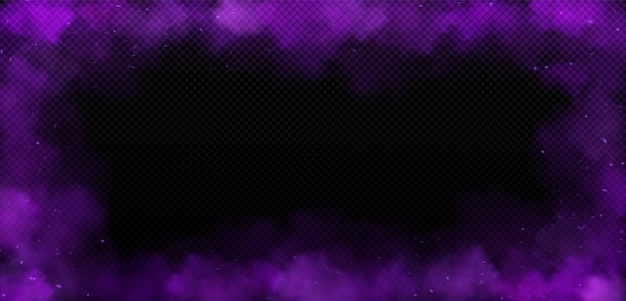 Free vector purple smoke frame transparent background