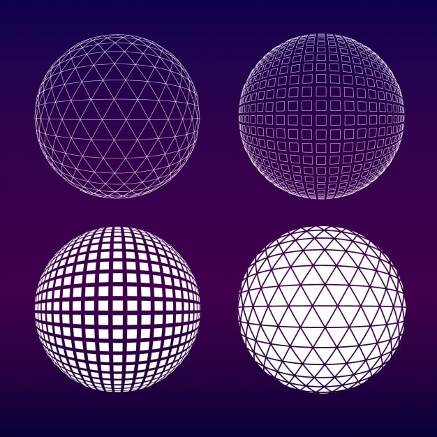 Free Vector purple spheres collection