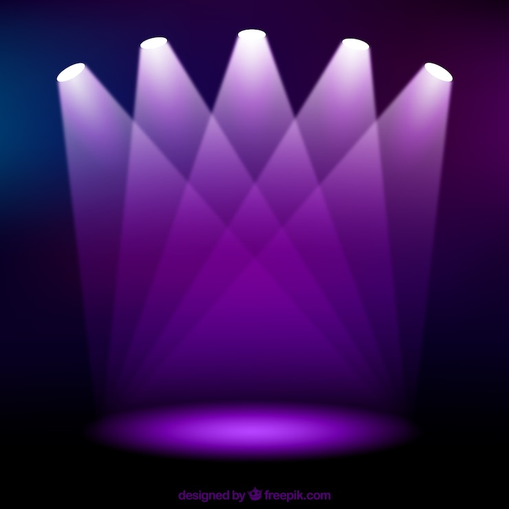 Free Vector purple spotlights