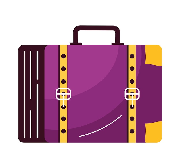 Free vector purple suitcase travel