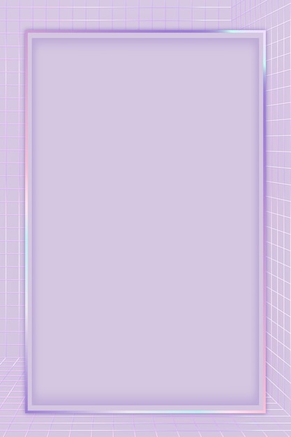 Free vector purple vector 3d grid patterned frame