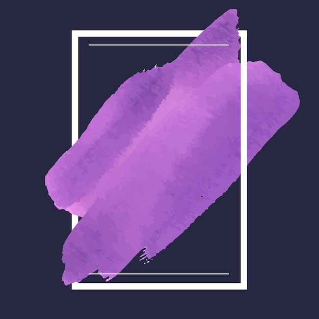 紫の水彩バナーデザインベクトル