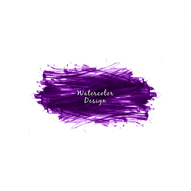 Purple watercolor brush stroke design