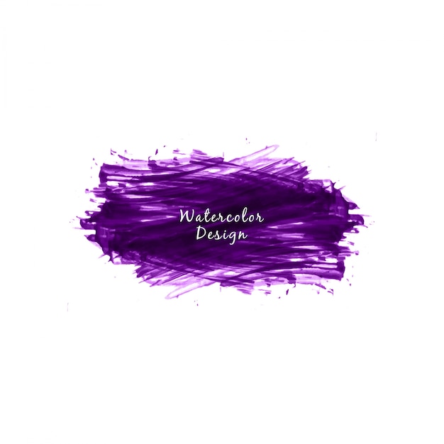 Purple watercolor brush stroke design