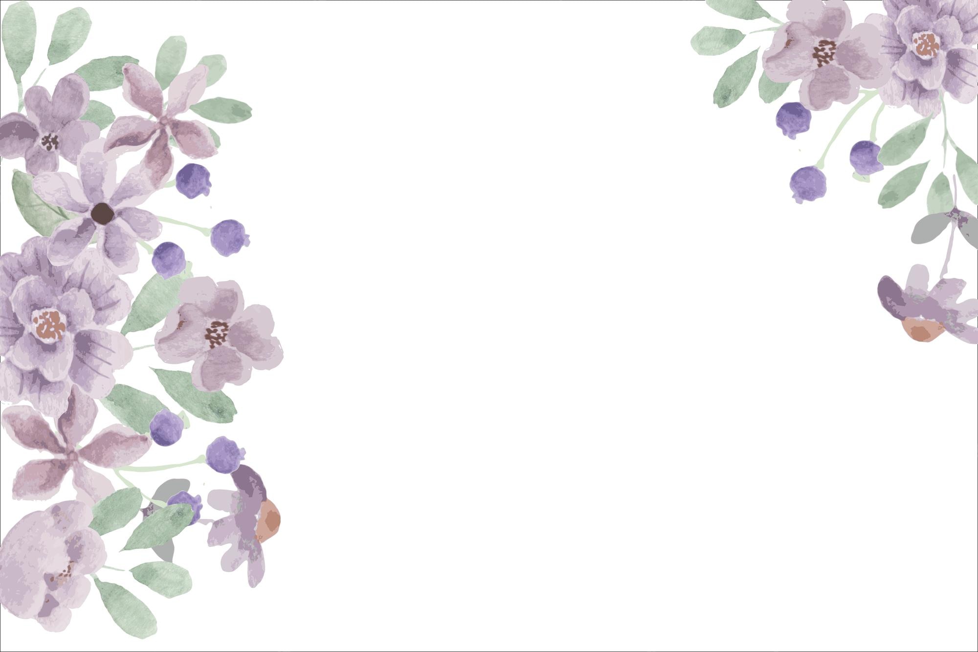 Premium Vector | Purple watercolor flower background