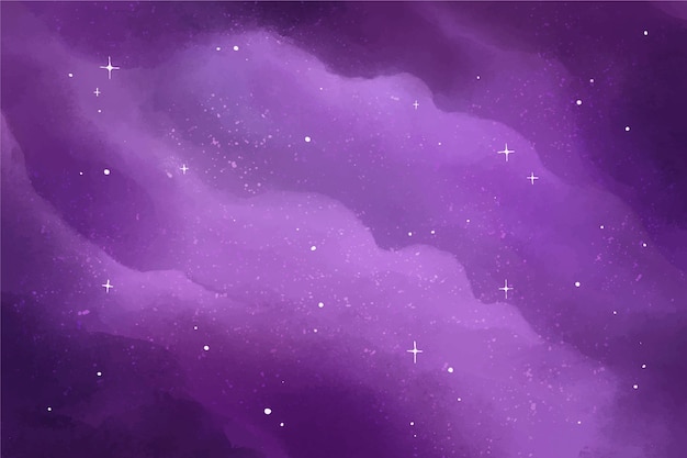 Фиолетовый акварельный фон галактики