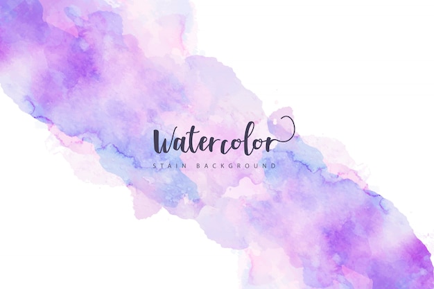 Free vector purple watercolor stain background