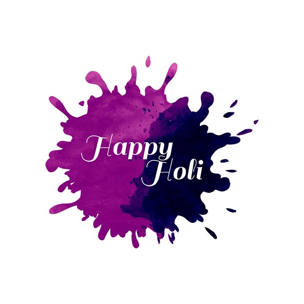 Purple watercolor stain for holi