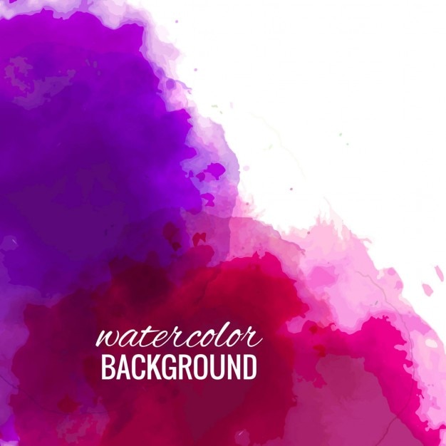 Free vector purple watercolors on white background