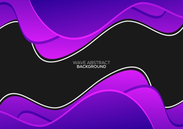 purple wave modern background template design