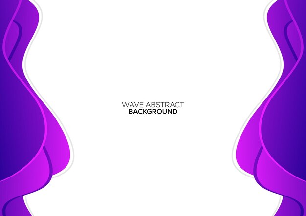 Purple wave modern background template design