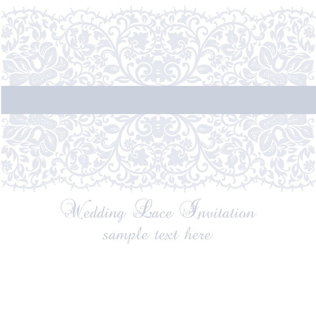 Purple wedding lace invitation template