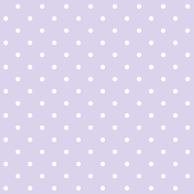 Purple and white seamless polka dot pattern vector