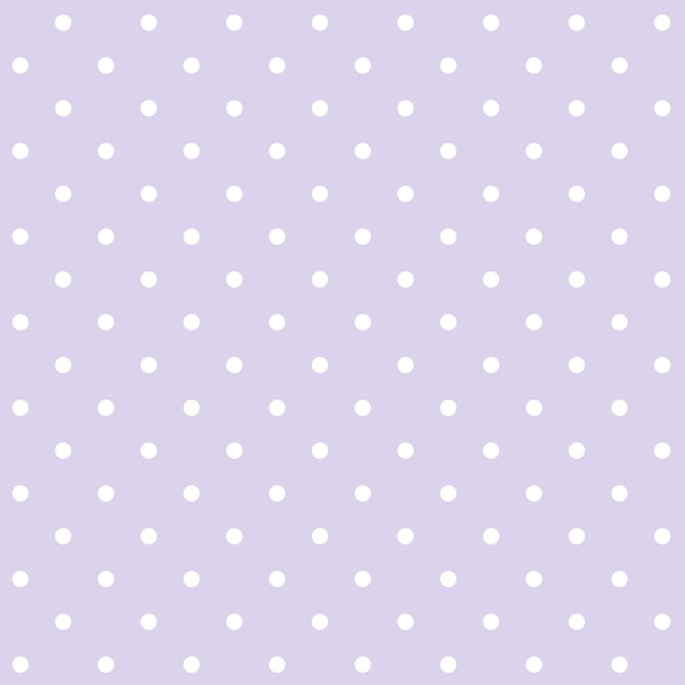 Purple and white seamless polka dot pattern vector