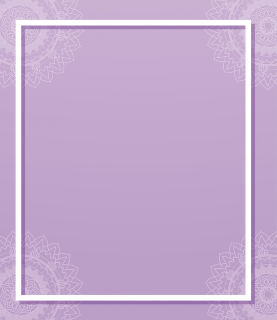 Фиолетовый с узорами мандалы