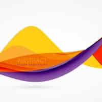 Free vector purple and yellow color wave background design