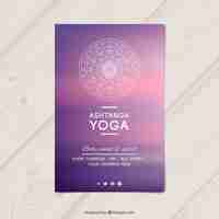 Free vector purple yoga flyer