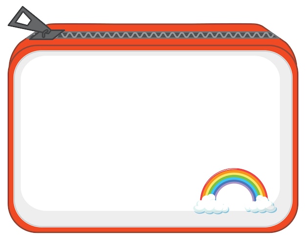 Una borsa con cerniera e motivo arcobaleno