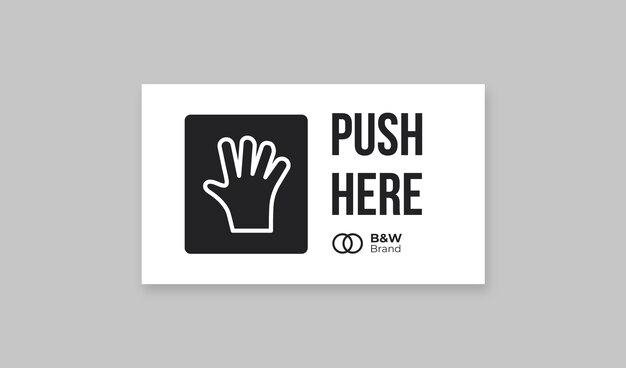 Push landscape sticker design