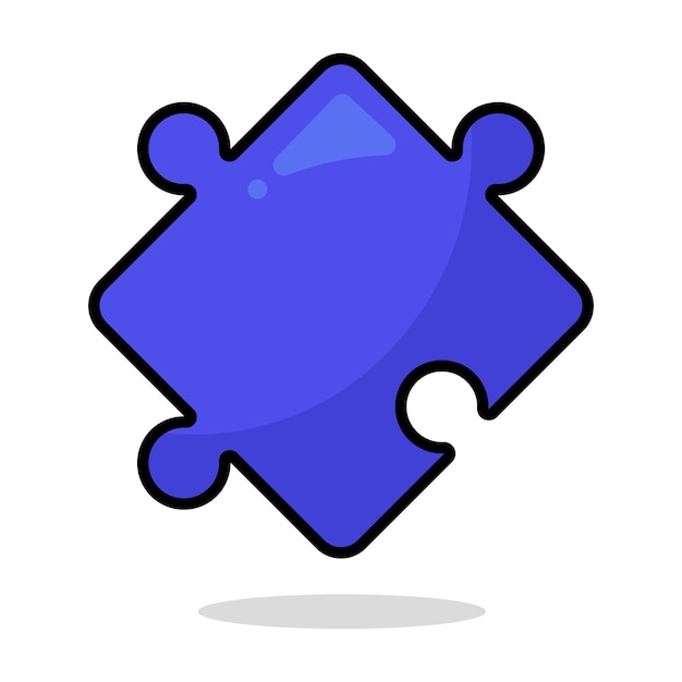 Free vector puzzle piece cartoon