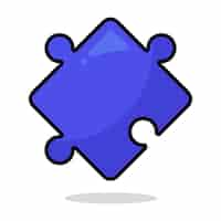 Free vector puzzle piece cartoon