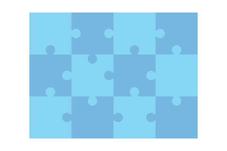 無料Vector パズル長方形フラット スタイル
