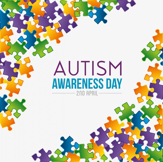 Puzzles game  to autism day