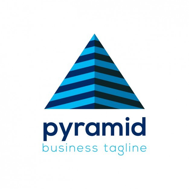 Free Vector pyramid business logo template
