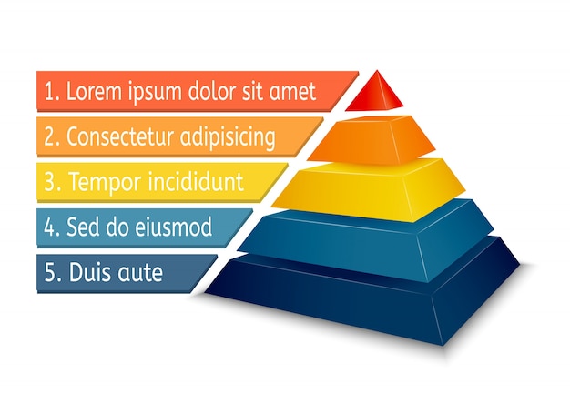 Free vector pyramid chart for infographics