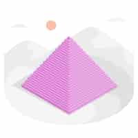 Free vector pyramid  concept illustration