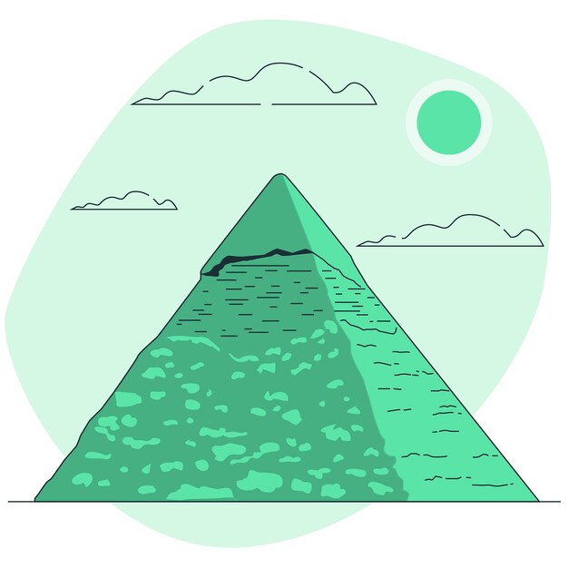 Vettore gratuito illustrazione del concetto di piramide